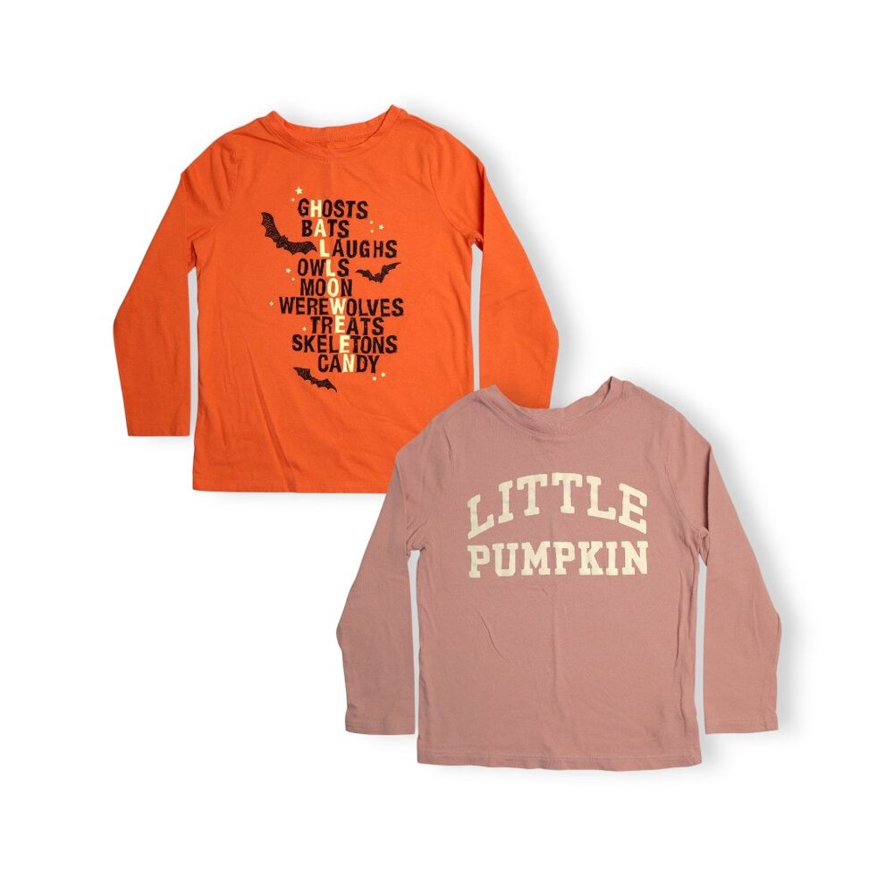 Cat & Jack Halloween Little Pumpkin Long Sleeve T-shirts Size 4T